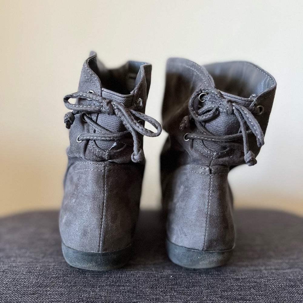 Gray booties